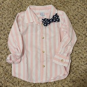 Kids button up and bow tie